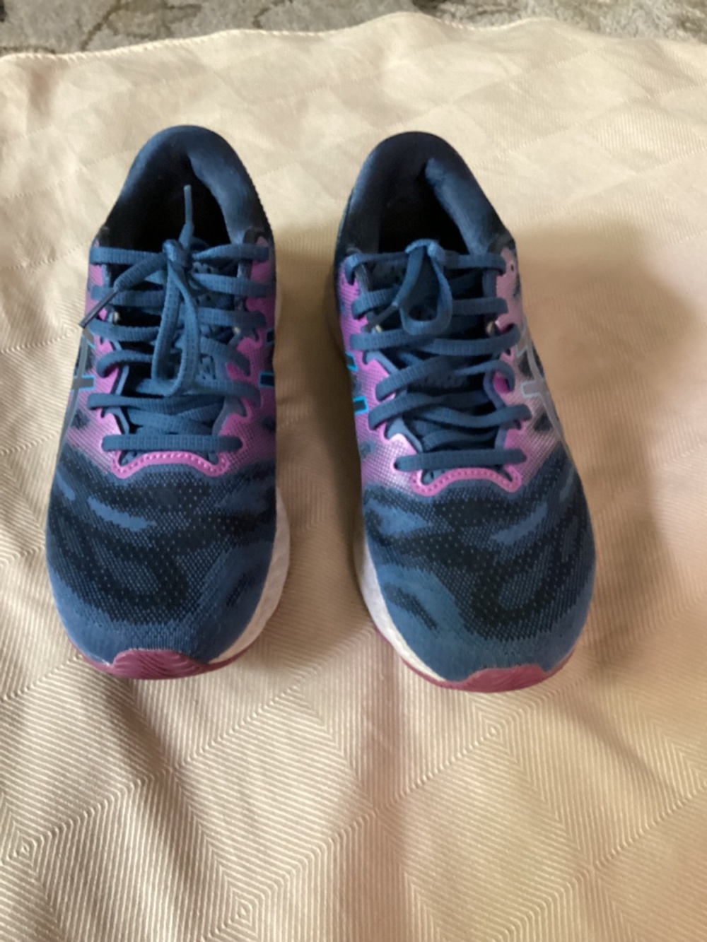 📣Asics Gel-Nimbus 23 Grand Shark/Digital Aqua Running Shoes-9 wide - Picture 2 of 6